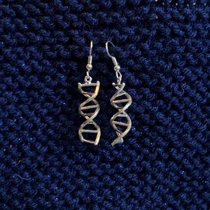 Silver DNA Earrings
